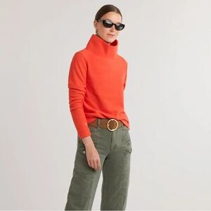 Dudley Stephens Park Slop Vello Fleece Turtleneck Sweatshirt Paprika